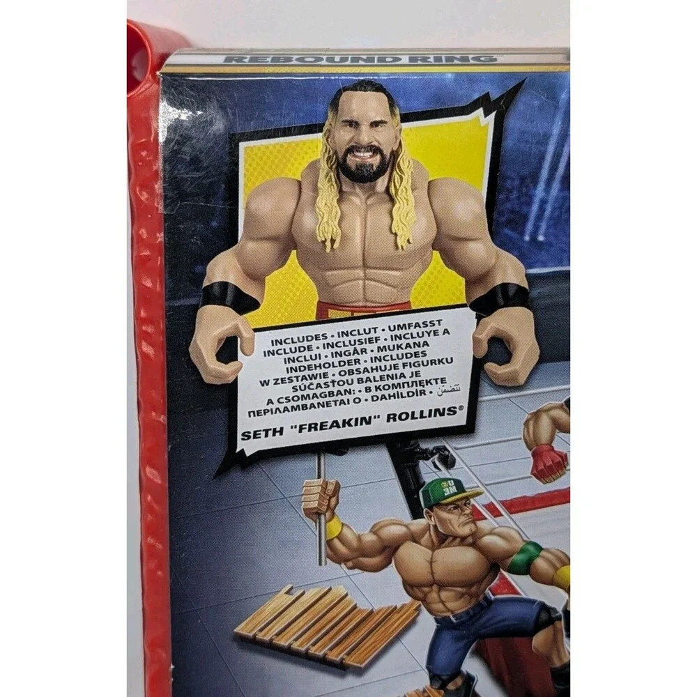 Mattel WWE Knuckle Crunchers Rebound Ring Playset & Seth Rollins Figure RARE ๐ฅ - Picture 2 of 12